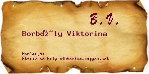 Borbély Viktorina névjegykártya